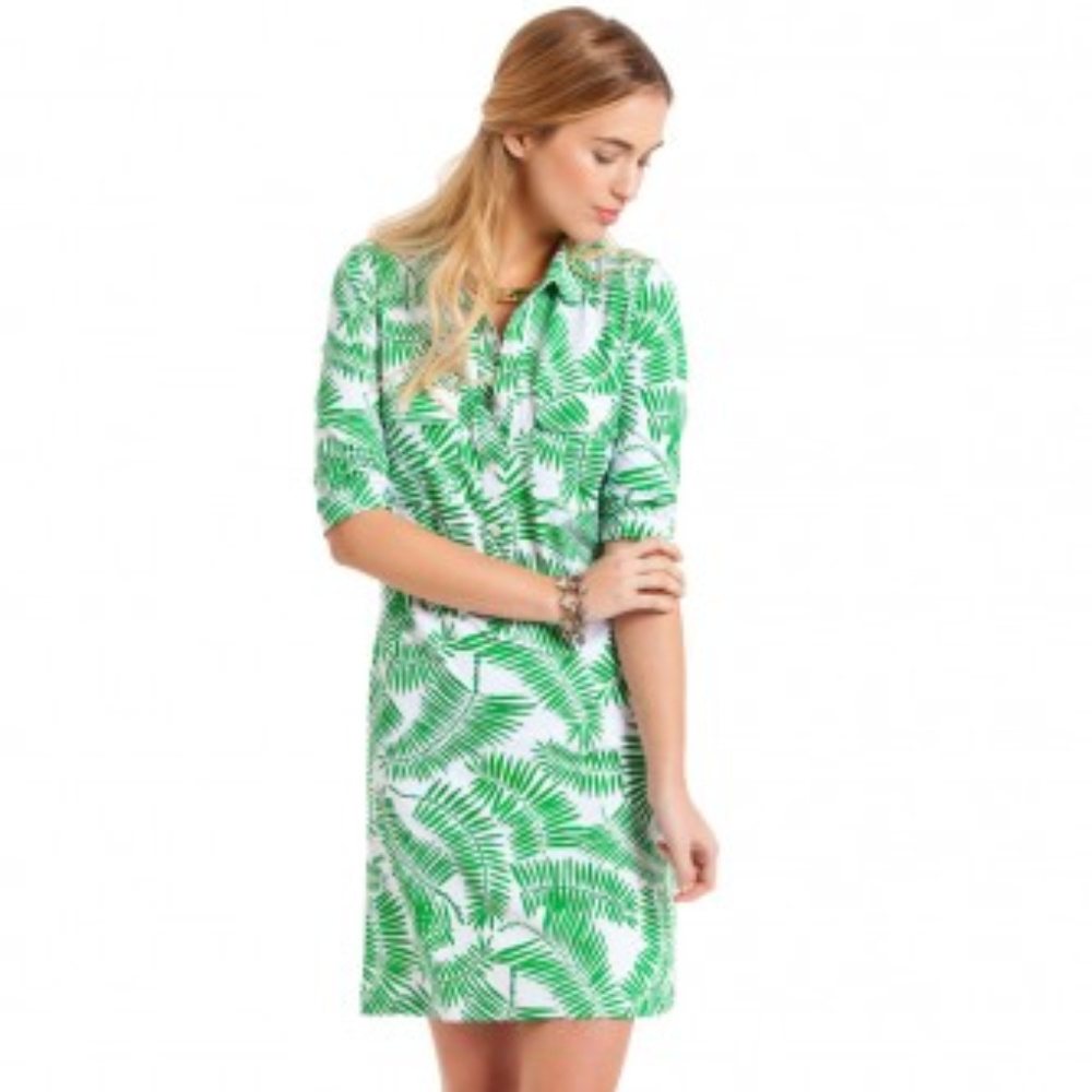 Persifor Palm Print Winpenny Shirt Dress XS